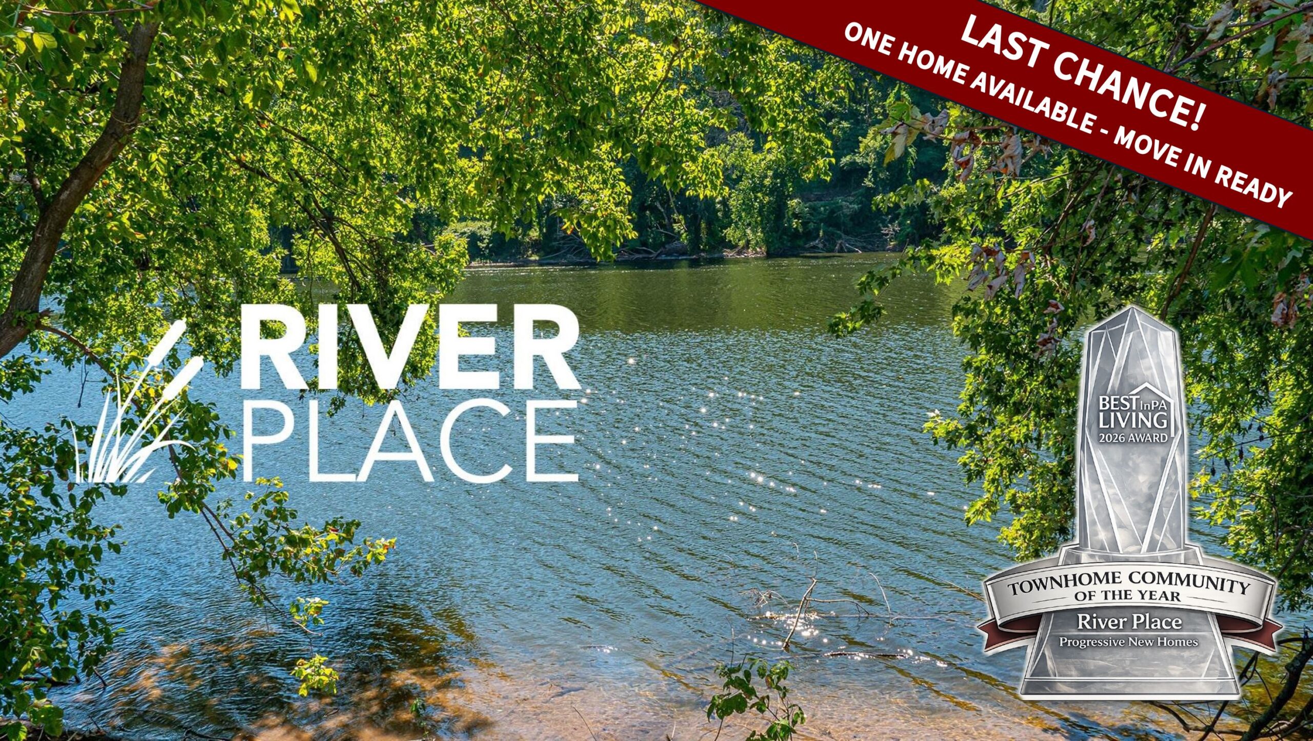 View of the Schuylkill River from River Place Townhomes