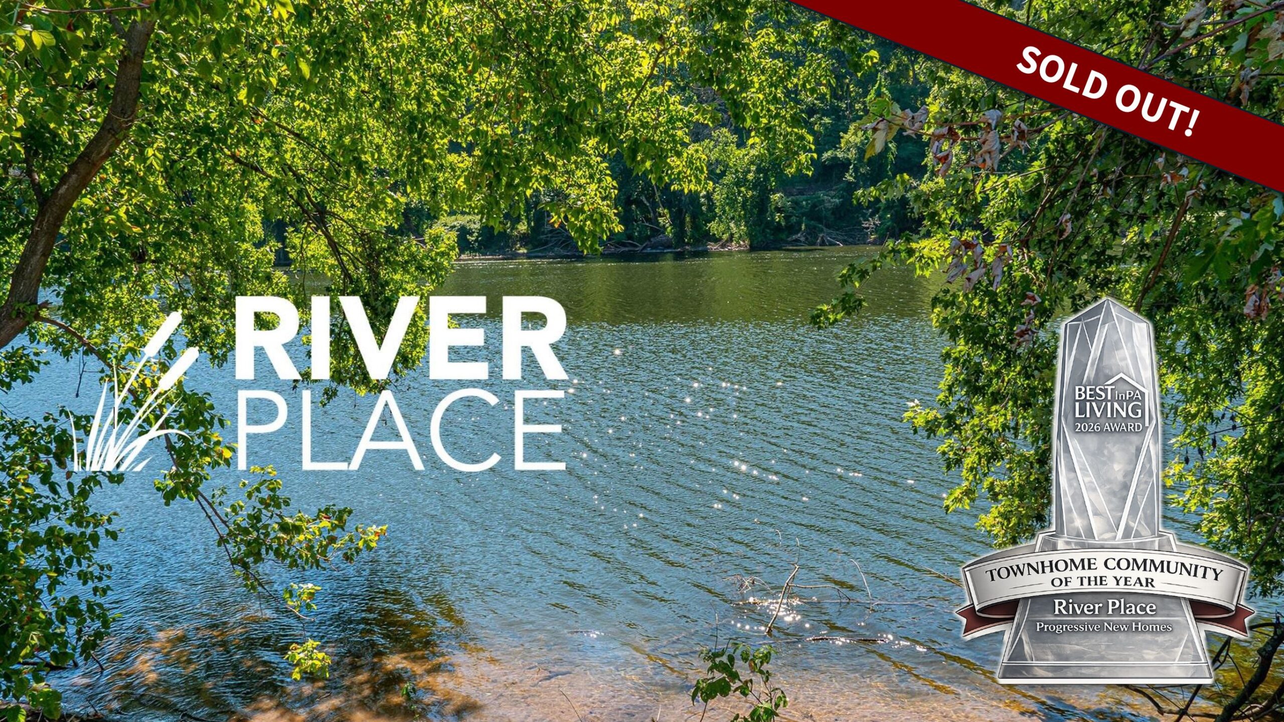 View of the Schuylkill River from River Place Townhomes