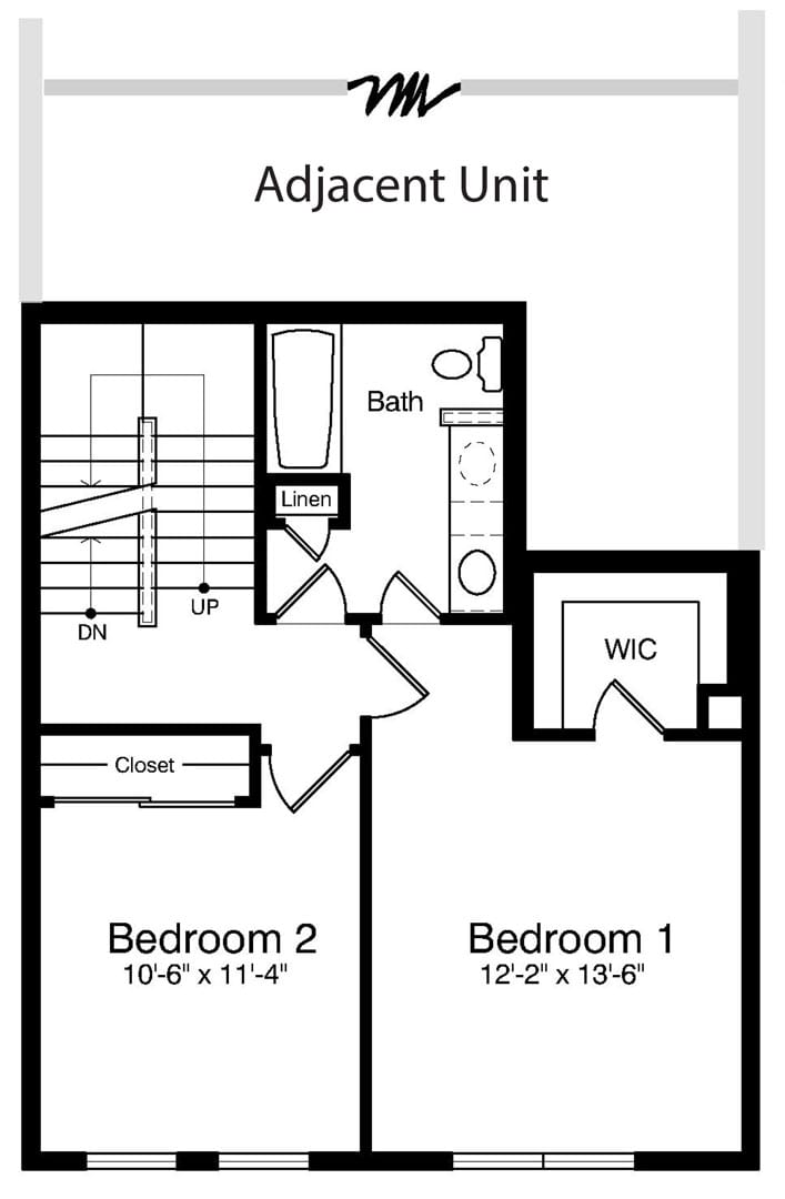 The Heron Floorplan Bedroom Level