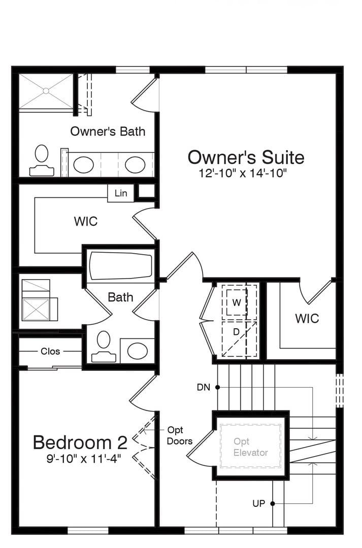 The Osprey Floorplan Bedroom Level